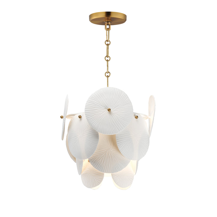 Isla 1-Light Pendant White / Natural Aged Brass