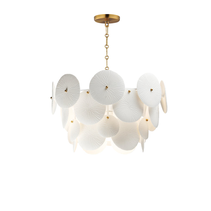 Isla Pendant White / Natural Aged Brass