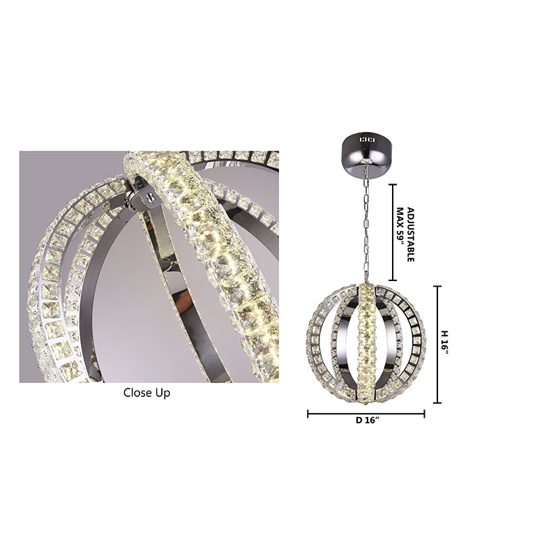 Chrome Crystal Chandelier (JP17) by Bethel - view 4