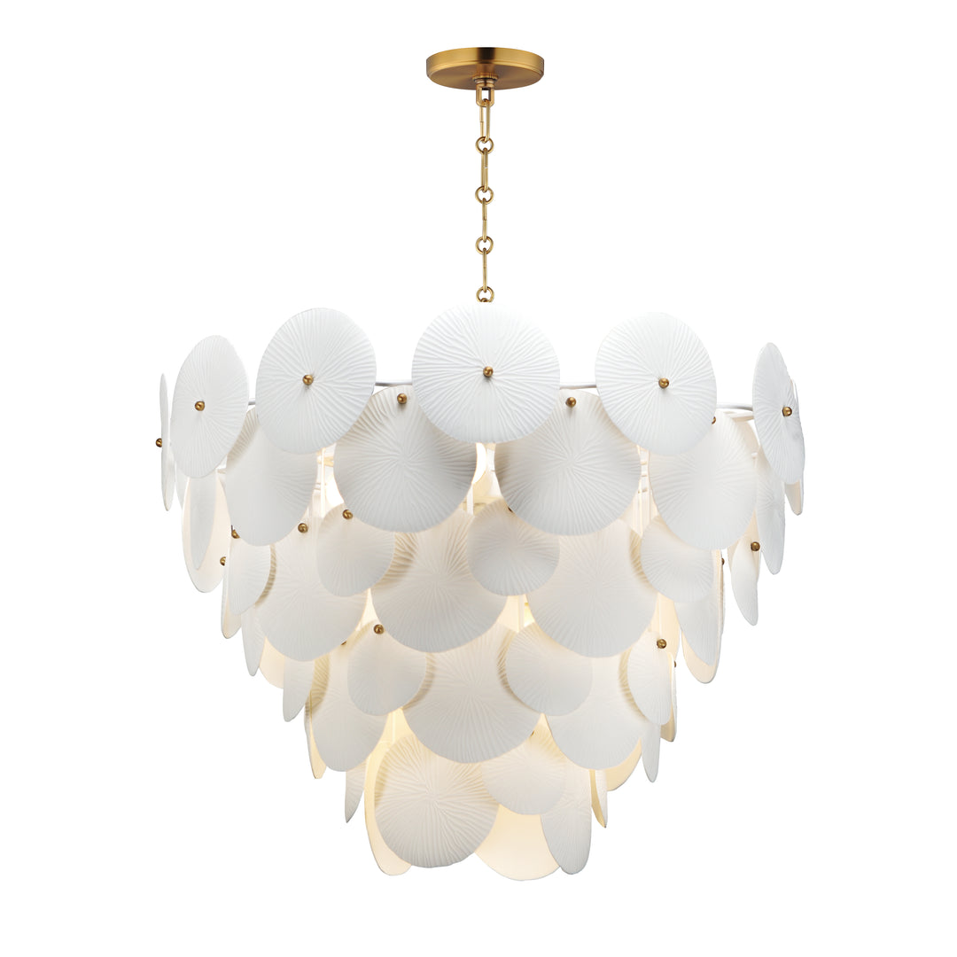 Isla Pendant White / Natural Aged Brass
