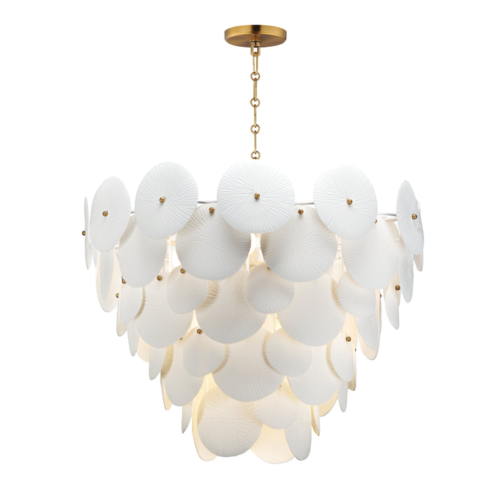 Isla Pendant White / Natural Aged Brass
