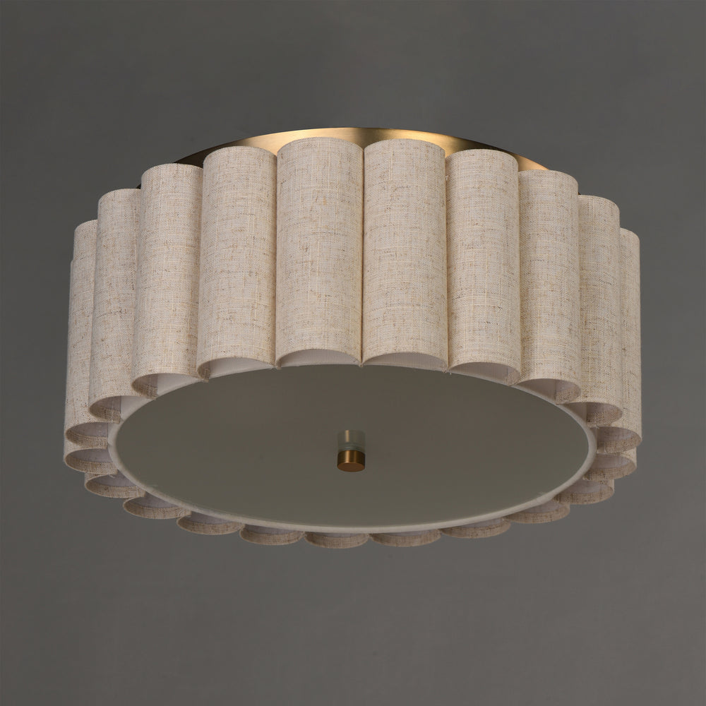 Penelope 2-Light Flush mount Natural Aged Brass alternate view