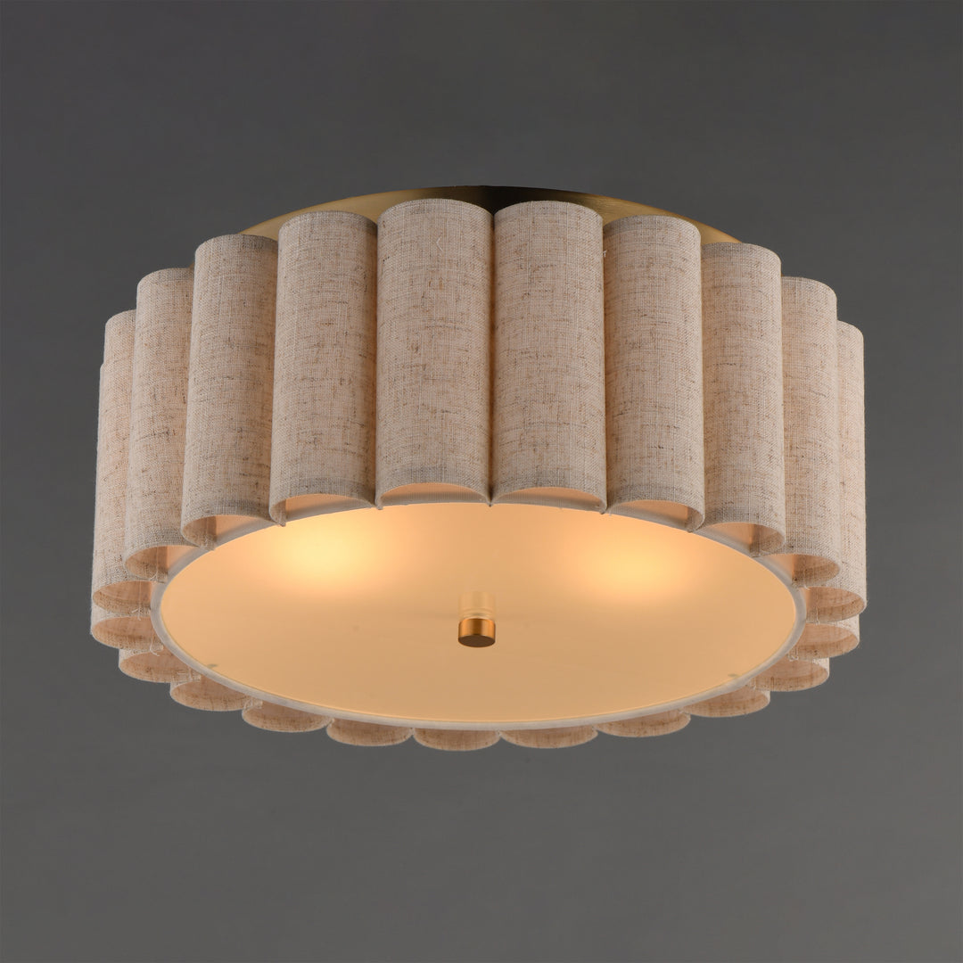 Penelope 2-Light Flush mount Natural Aged Brass alternate view