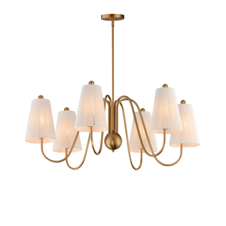 Valette Chandelier Natural Aged Brass