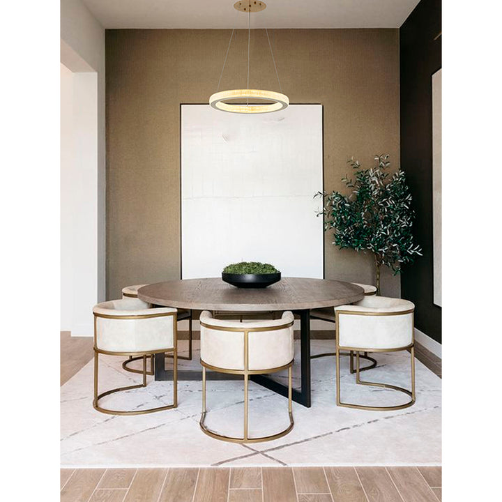 Sand Halo LED Ring Chandelier with Acrylic Lens by Bethel - view 15