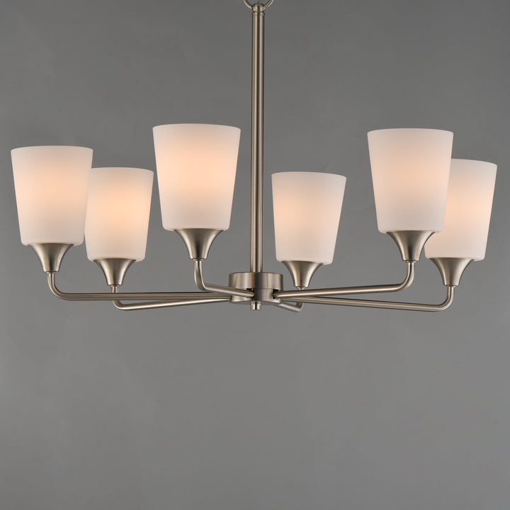 Hudson Chandelier Satin Nickel (SWSN) alternate view