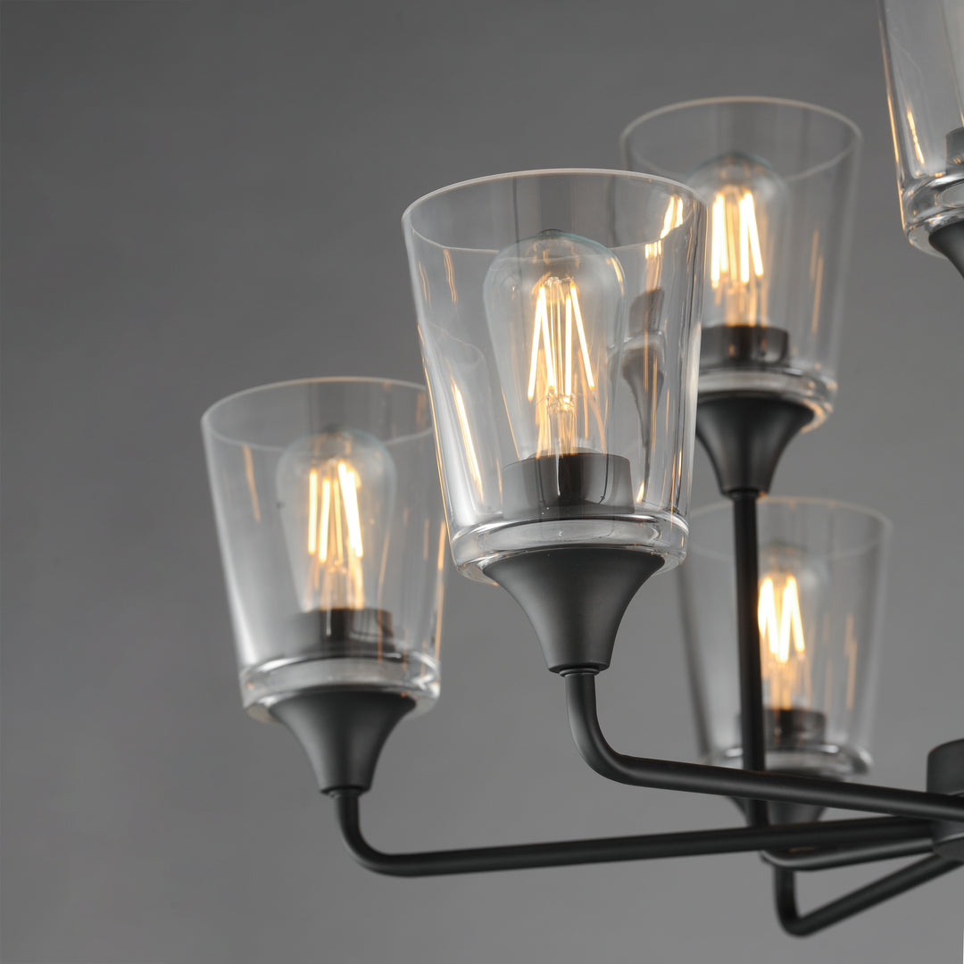 Hudson 9-Light Two-Tier Chandelier Black alternate view