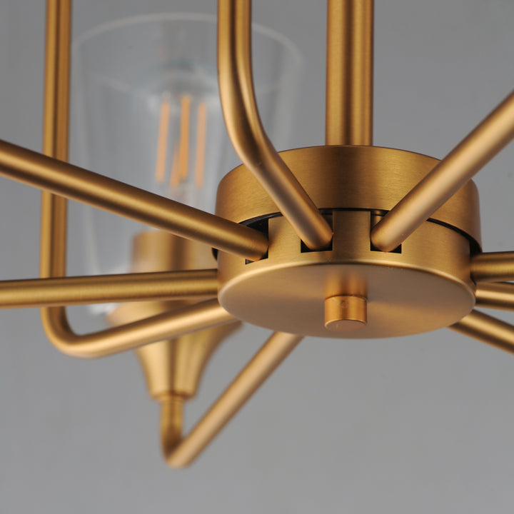 Hudson 9-Light Two-Tier Chandelier Natural Aged Brass alternate view