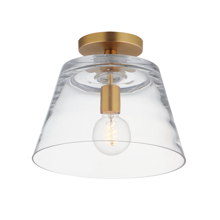 Hudson 1-Light Semi-Flush Mount/Pendant Natural Aged Brass (CLNAB)