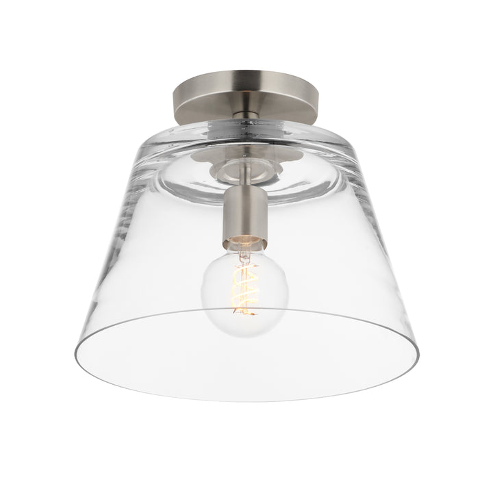 Hudson 1-Light Semi-Flush Mount/Pendant Satin Nickel (CLSN)