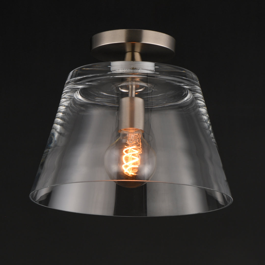 Hudson 1-Light Semi-Flush Mount/Pendant Satin Nickel (CLSN) alternate view