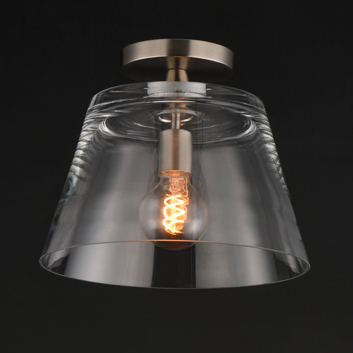 Hudson 1-Light Semi-Flush Mount/Pendant Satin Nickel (CLSN) alternate view
