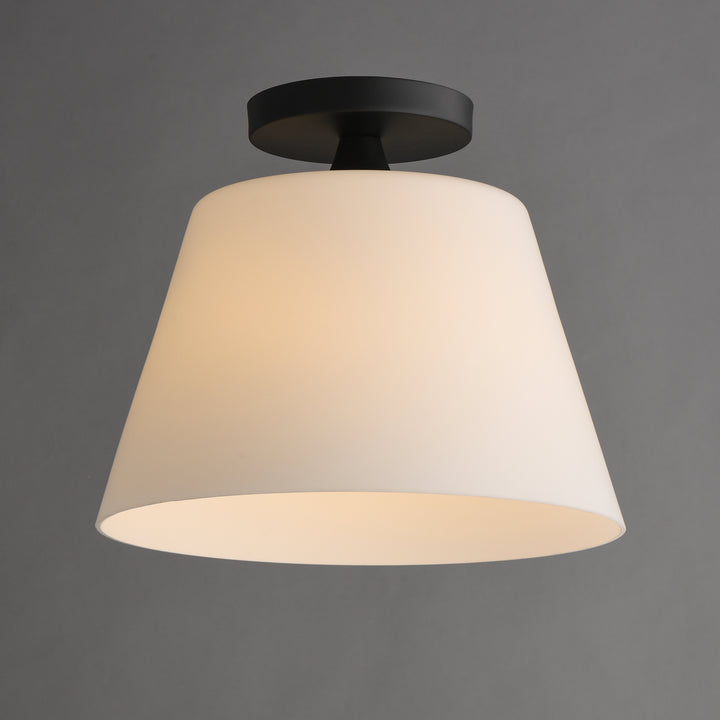 Hudson 1-Light Semi-Flush Mount/Pendant Black (SWBK) alternate view