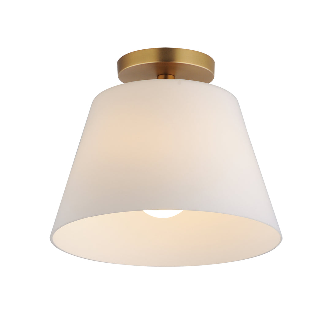 Hudson 1-Light Semi-Flush Mount/Pendant Natural Aged Brass (SWNAB)