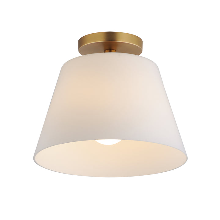 Hudson 1-Light Semi-Flush Mount/Pendant Natural Aged Brass (SWNAB)