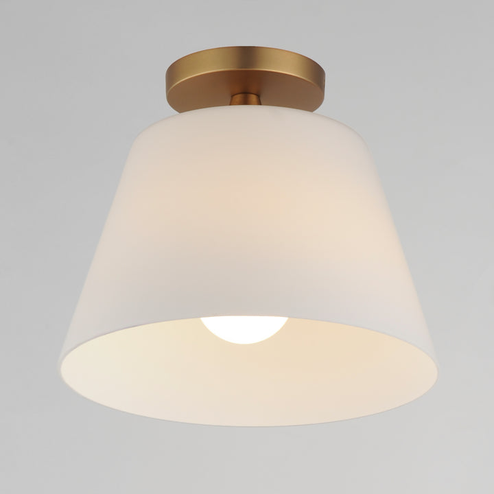 Hudson 1-Light Semi-Flush Mount/Pendant Natural Aged Brass (SWNAB) alternate view