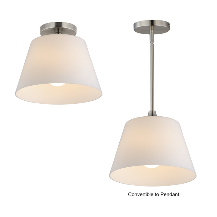 Hudson 1-Light Semi-Flush Mount/Pendant Satin Nickel (SWSN) alternate view