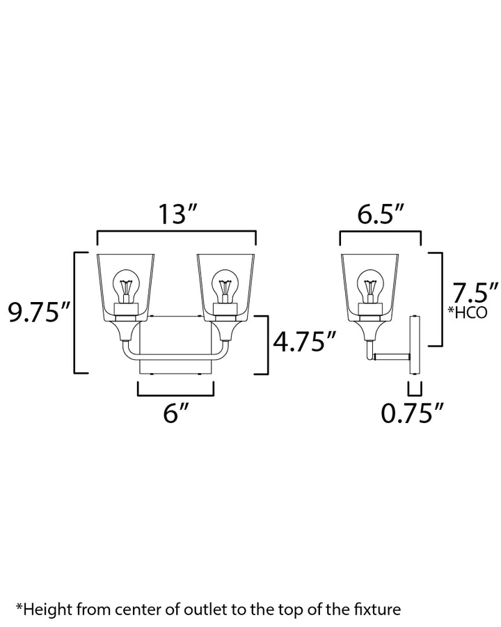 Hudson Bath Vanity dimensions diagram