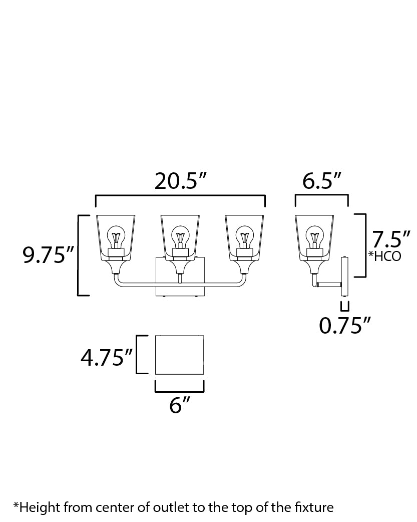 Hudson Bath Vanity dimensions diagram