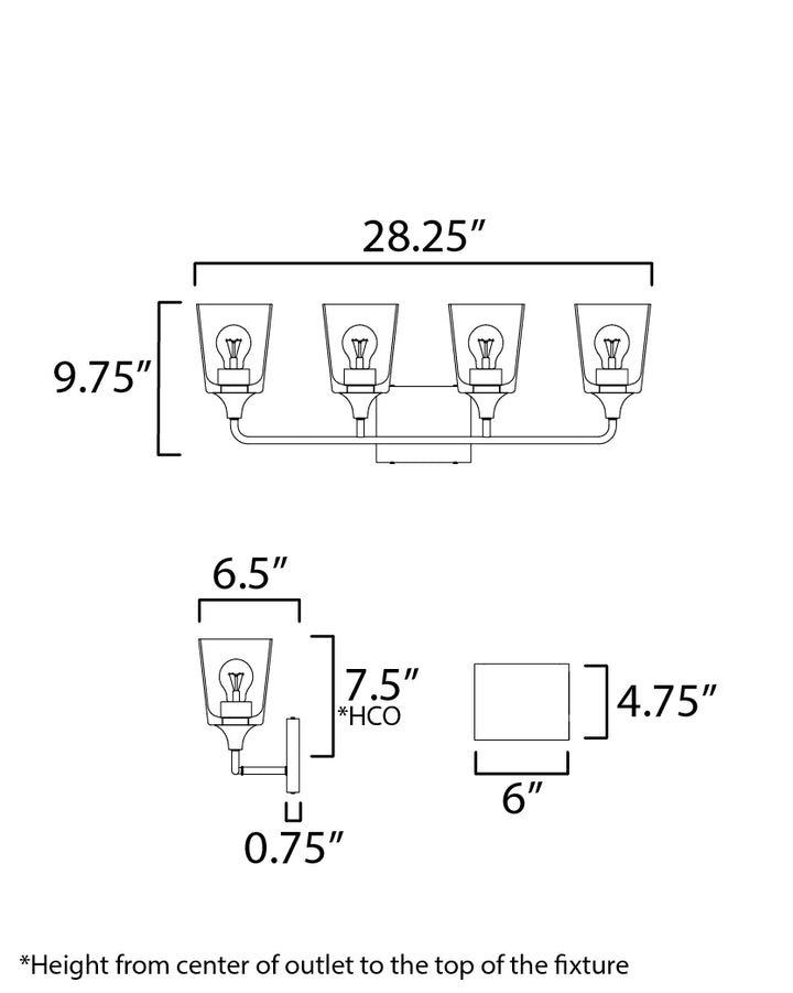Hudson Bath Vanity dimensions diagram