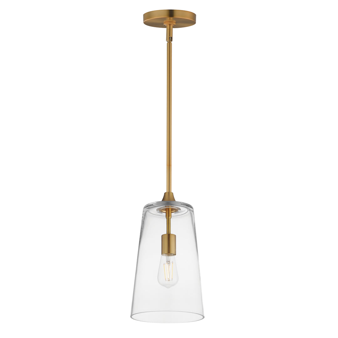 Hudson Single Pendant Natural Aged Brass