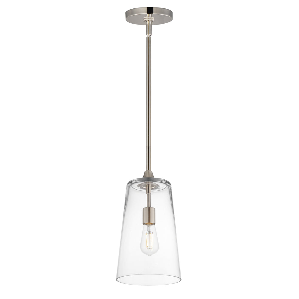 Hudson Single Pendant Satin Nickel