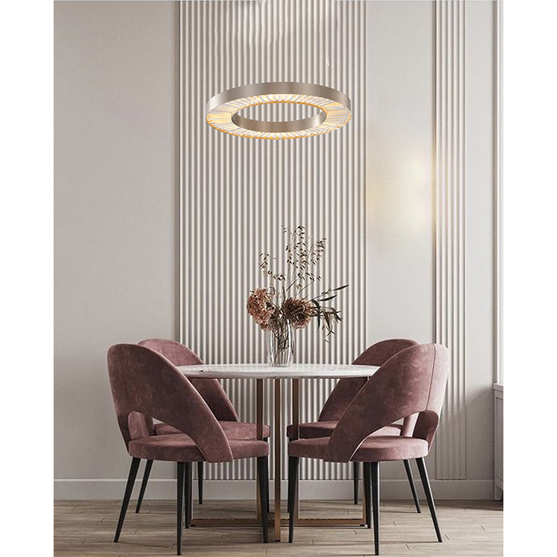 Halo Frame LED Chandelier with Clear Crystals by Bethel - view 15
