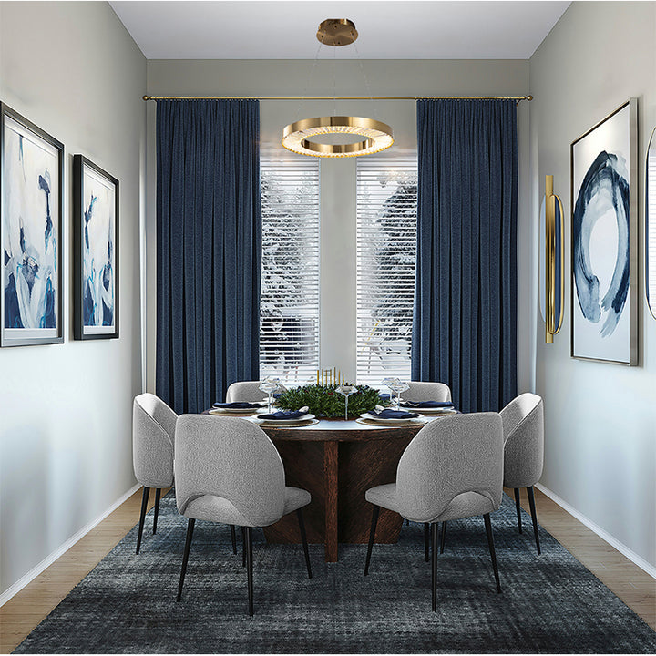 Halo Frame LED Chandelier with Clear Crystals by Bethel - view 4