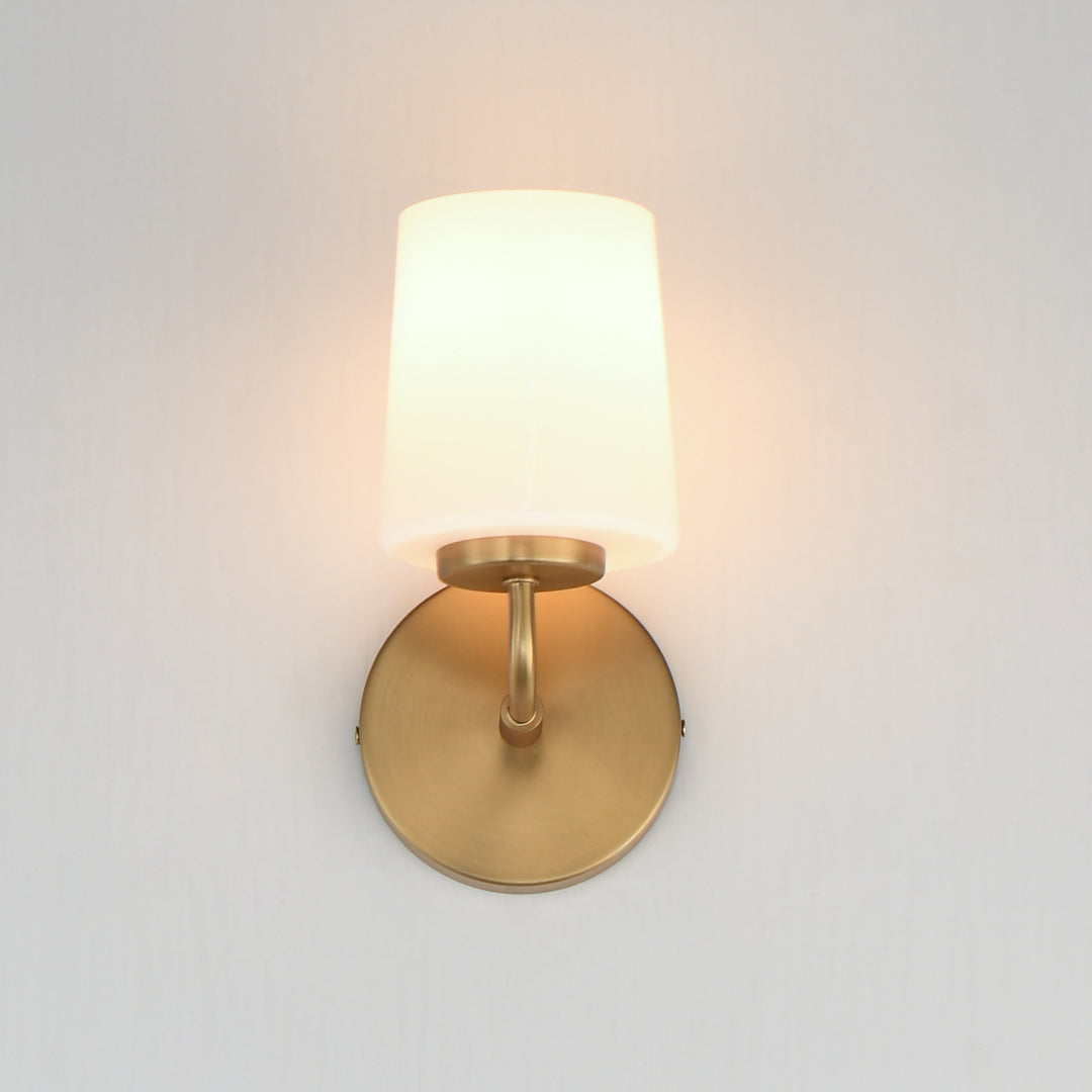 Durham 1-Light Wall Sconce White / Natural Aged Brass alternate view
