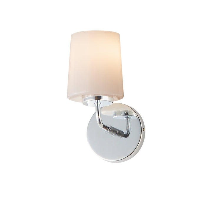 Durham 1-Light Wall Sconce White / Polished Chrome
