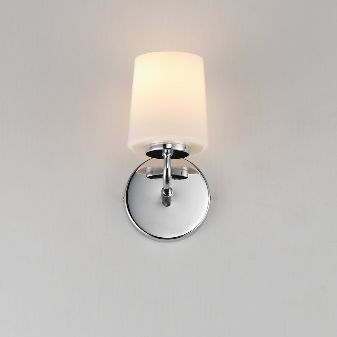 Durham 1-Light Wall Sconce White / Polished Chrome alternate view