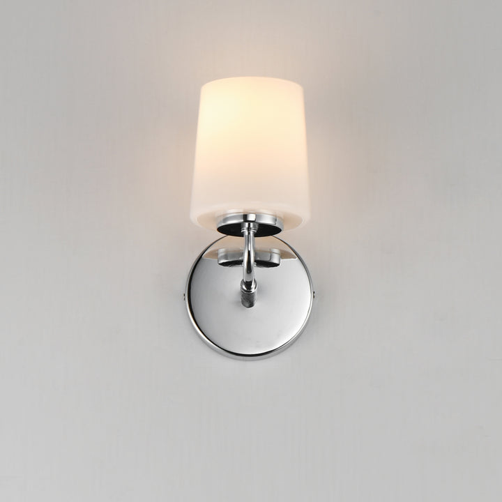 Durham 1-Light Wall Sconce White / Polished Chrome alternate view