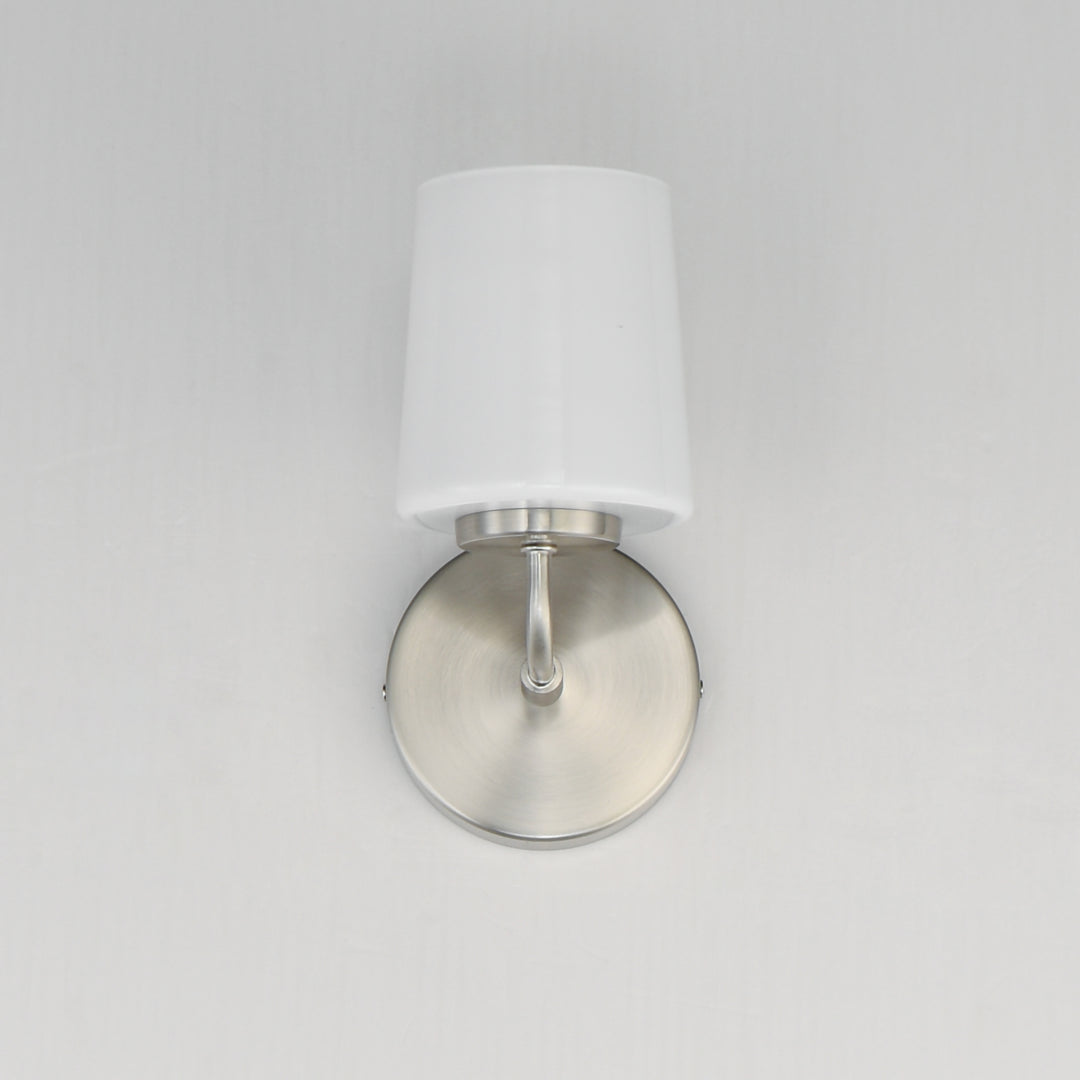 Durham 1-Light Wall Sconce White / Satin Nickel alternate view