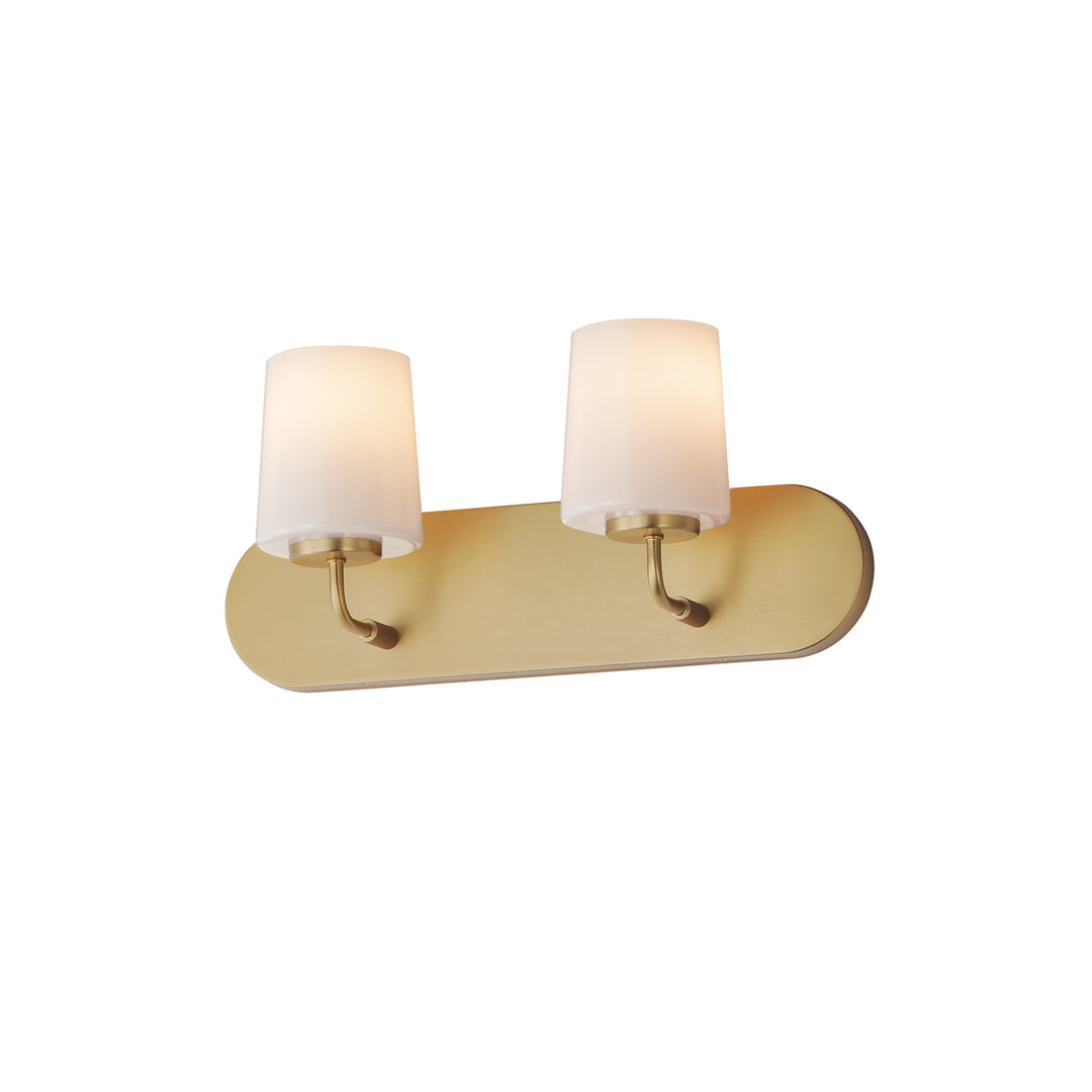 Durham Strip Bath Vanity White / Natural Aged Brass