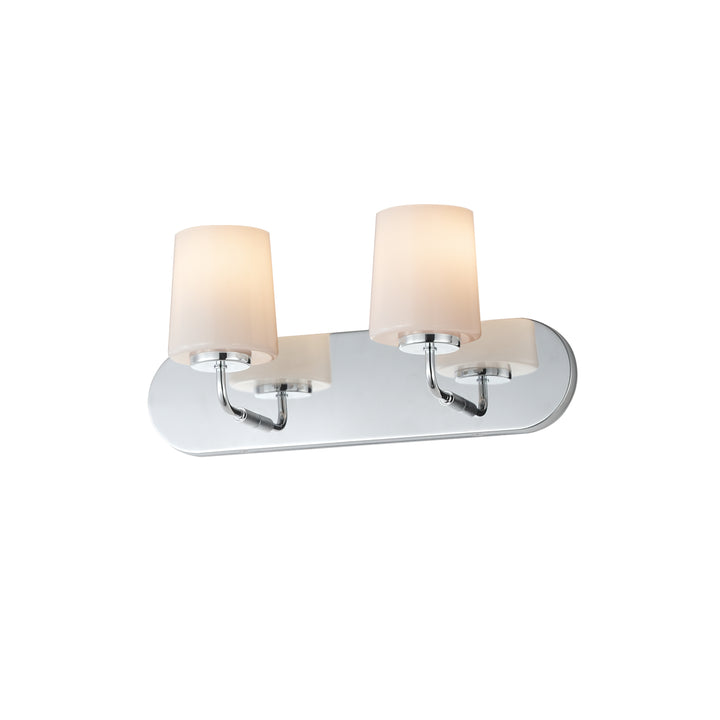 Durham Strip Bath Vanity White / Polished Chrome