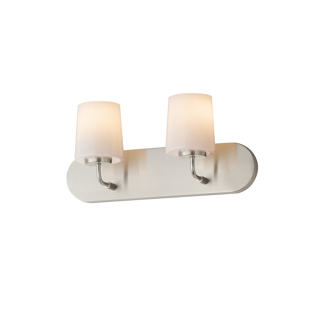 Durham Strip Bath Vanity White / Satin Nickel