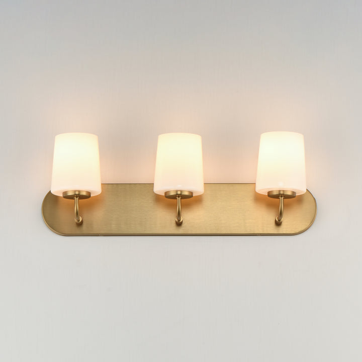 Durham Strip Bath Vanity White / Natural Aged Brass alternate view