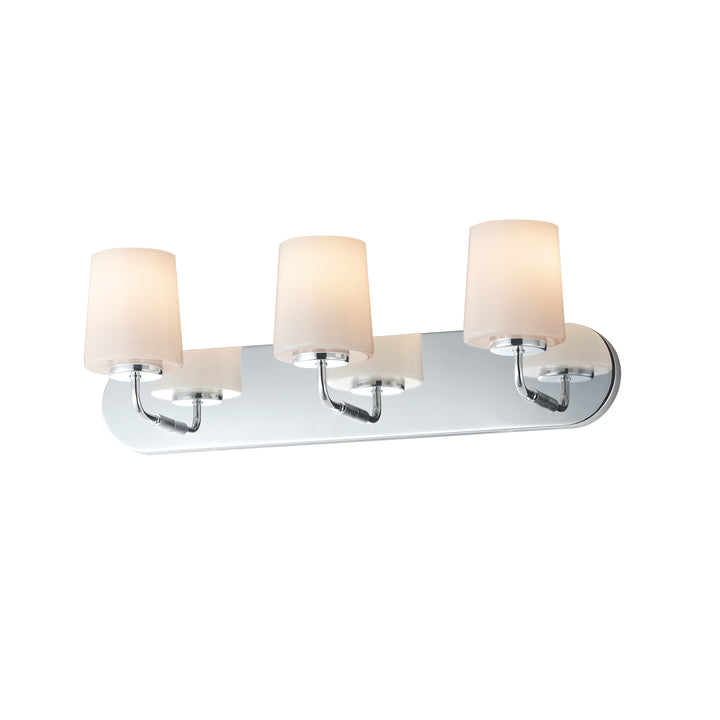 Durham Strip Bath Vanity White / Polished Chrome
