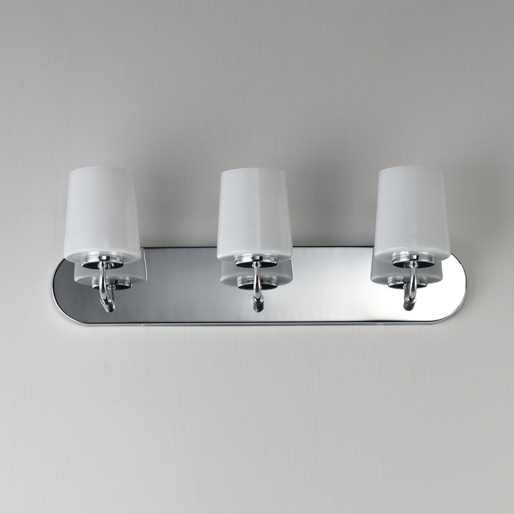 Durham Strip Bath Vanity White / Polished Chrome alternate view