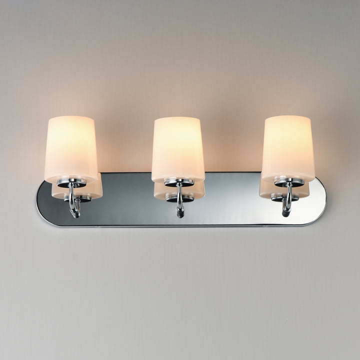 Durham Strip Bath Vanity White / Polished Chrome alternate view