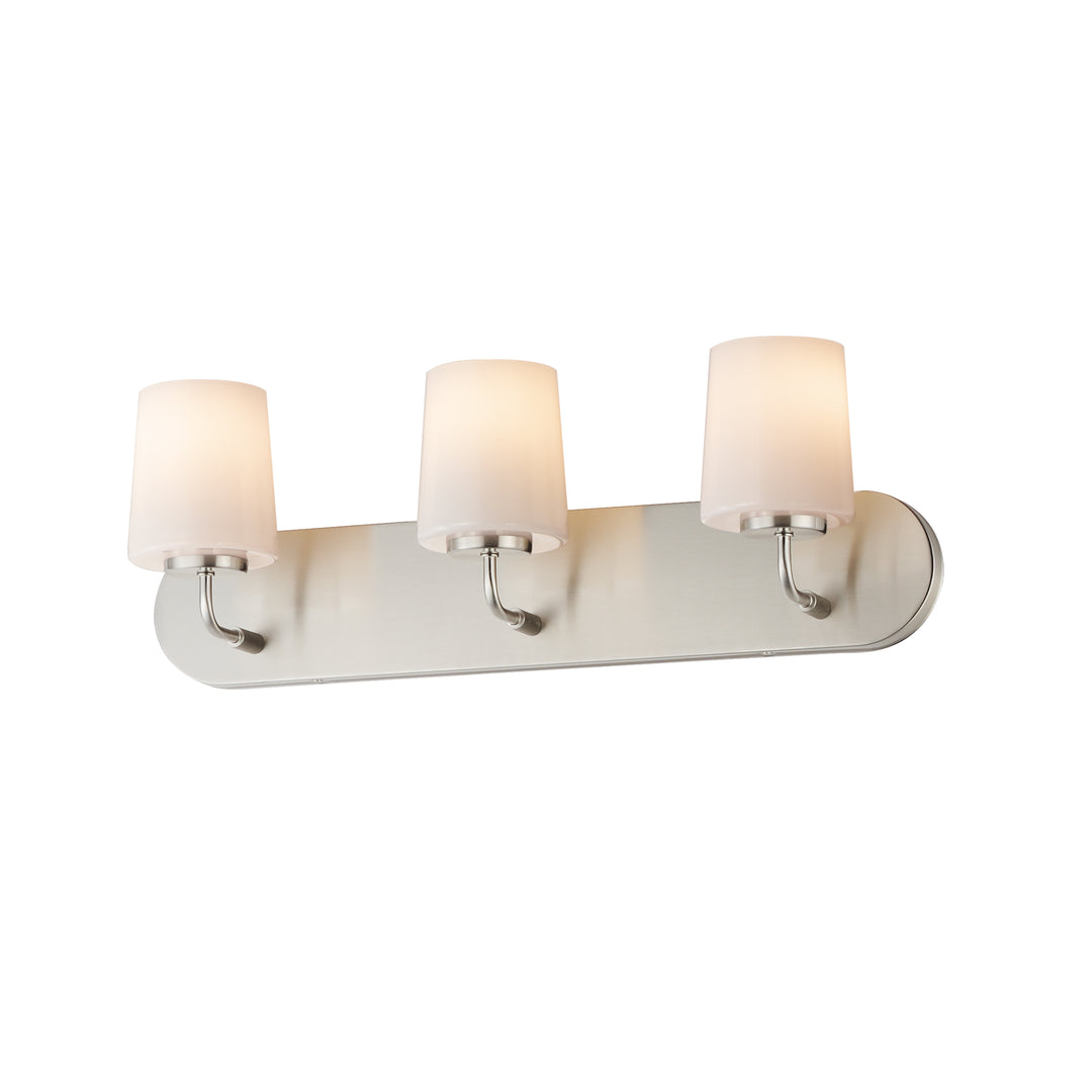 Durham Strip Bath Vanity White / Satin Nickel