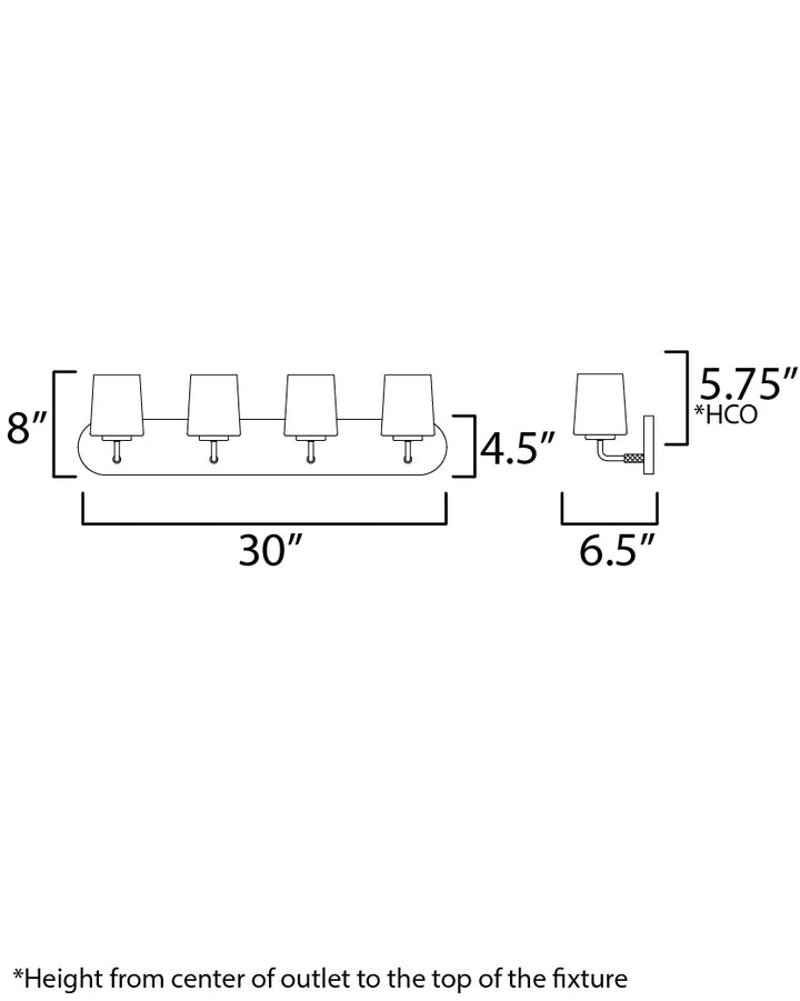 Durham Strip Bath Vanity dimensions diagram