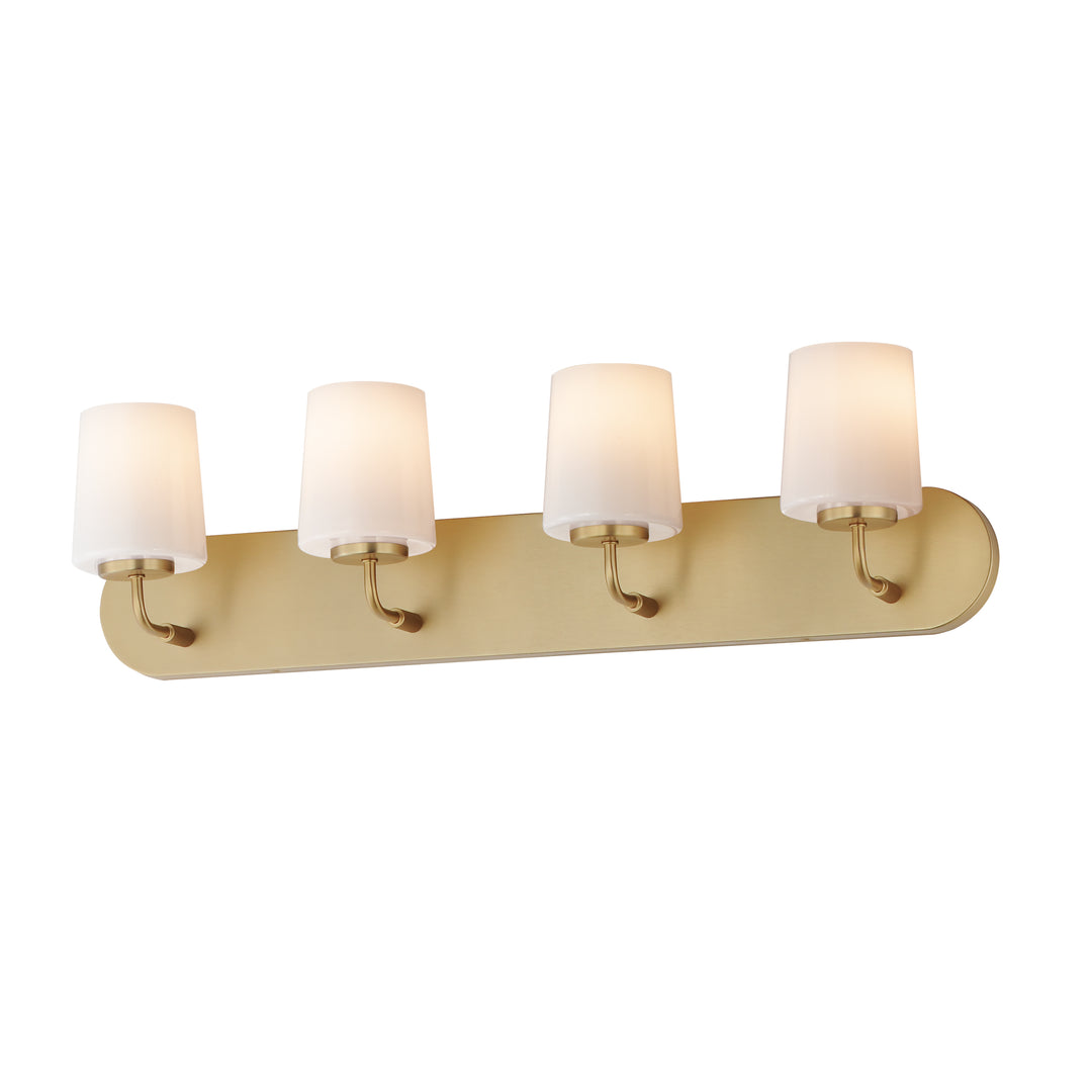 Durham Strip Bath Vanity White / Natural Aged Brass