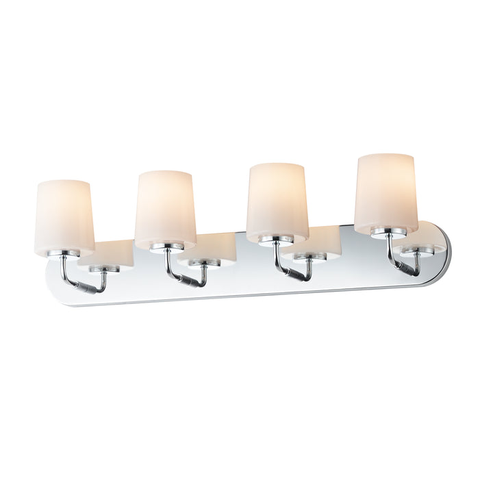 Durham Strip Bath Vanity White / Polished Chrome