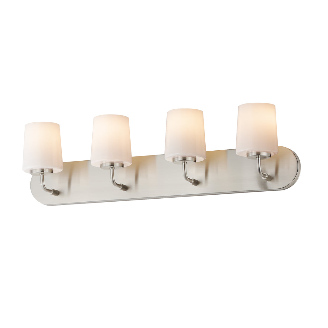 Durham Strip Bath Vanity White / Satin Nickel
