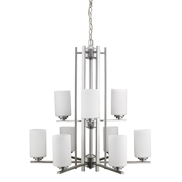 Iris Chandelier in Brushed Chrome by Russell