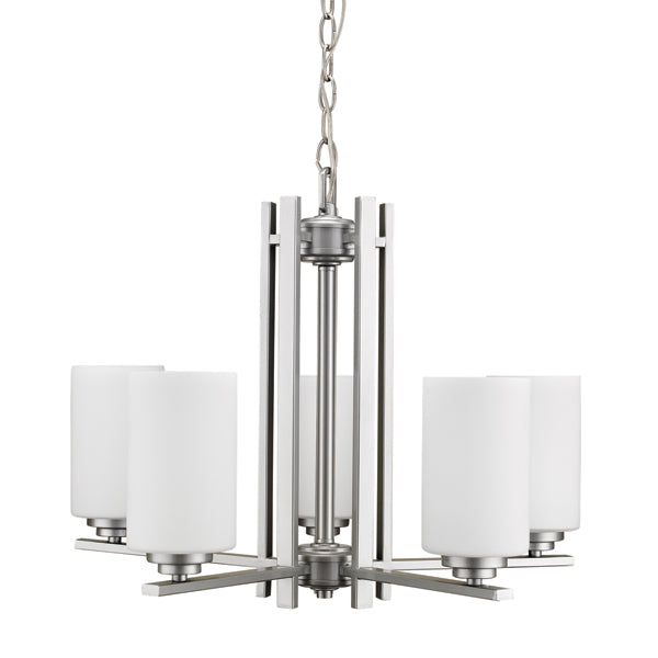 Iris Chandelier in Brushed Chrome by Russell