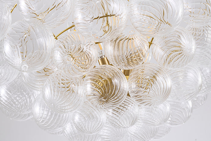 Frame Chandelier with Clear Swirl Glass Shades (ZP150) by Bethel - view 11