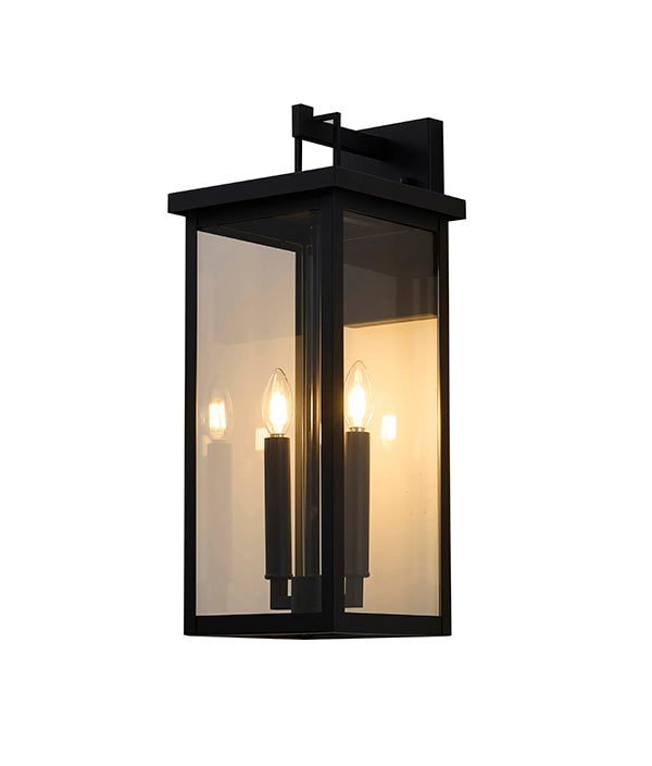 Glass Outdoor Wall Light, 9" x 10", by Bethel