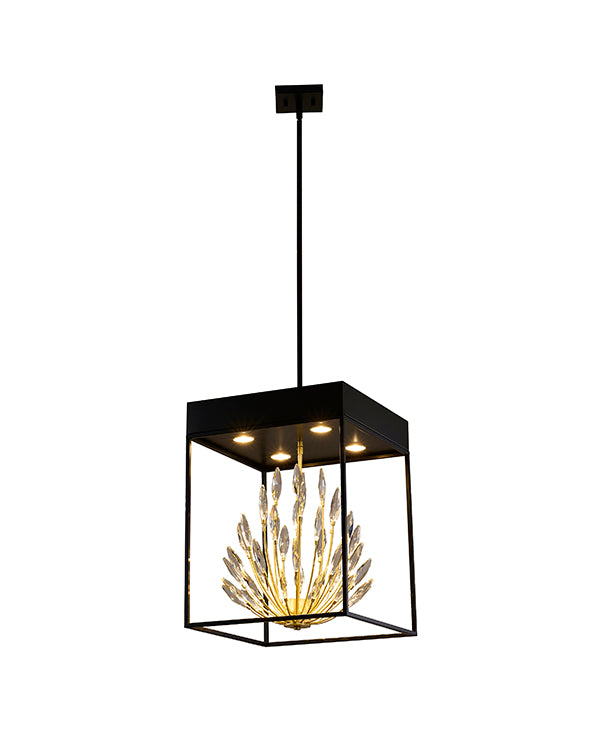 Matte Black Crystal Pendant by Bethel